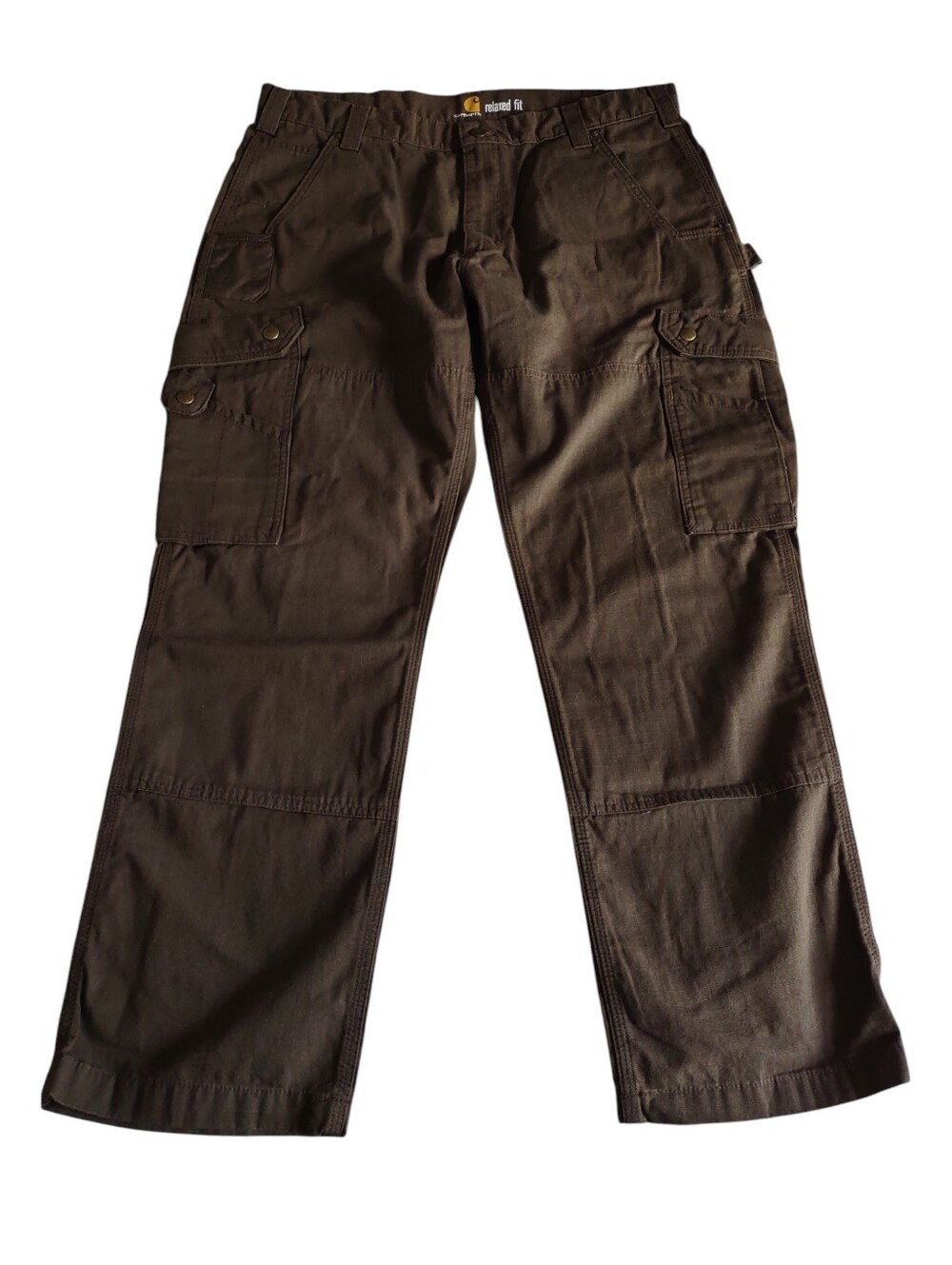 Carhartt 36x30 Relaxed Fit Brown Ripstop Tactical Pants